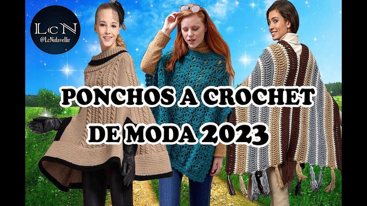 PONCHOS A CROCHET DE MODA 2023 - MODA 2023 MUJER