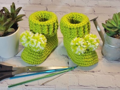 APRENDE COMO SE TEJEN ESTOS ZAPATITOS PARA BEBÉS. #crochet #tejido #bebe #baby #craft #knitting