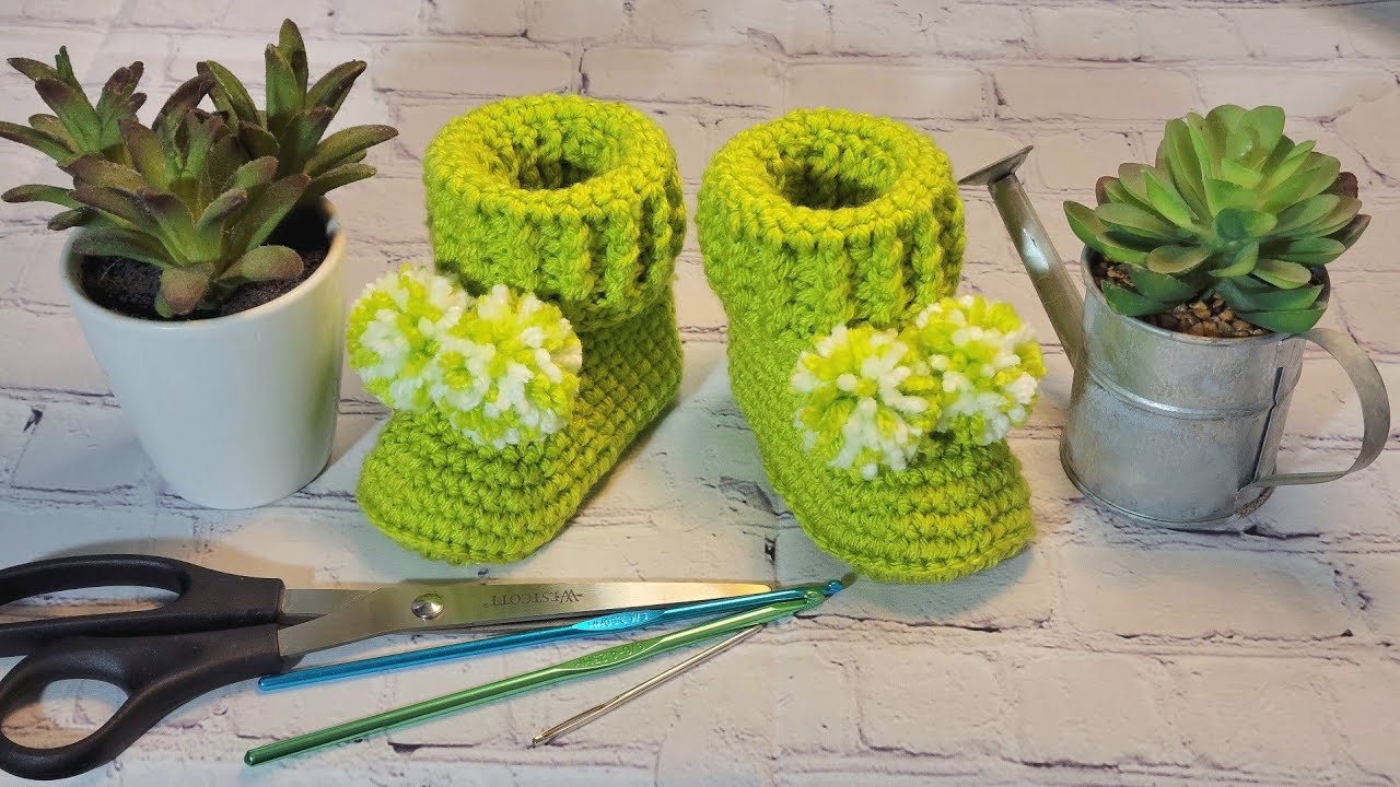 APRENDE COMO SE TEJEN ESTOS ZAPATITOS PARA BEBÉS. #crochet #tejido #bebe #baby #craft #knitting