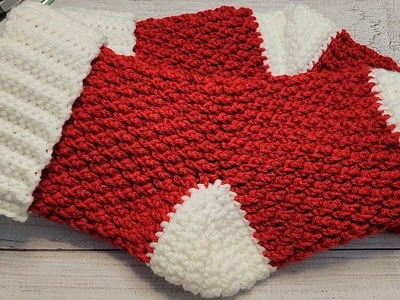 COMO TEJER CALCETÍNES NAVIDEÑOS PARA ADORNAR TU HOGAR. #crochet #tejido #knitting #yarn #craft