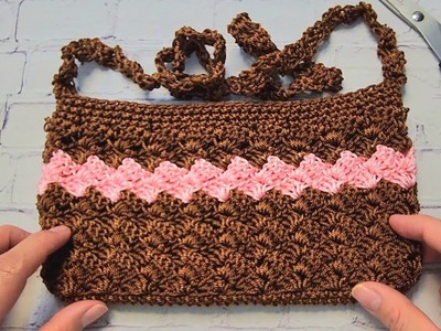 COMO TEJER UNA CARTERA Con hilo Nylon #crochet #knitting #mujeres #tejer #shorts #yarn #craft