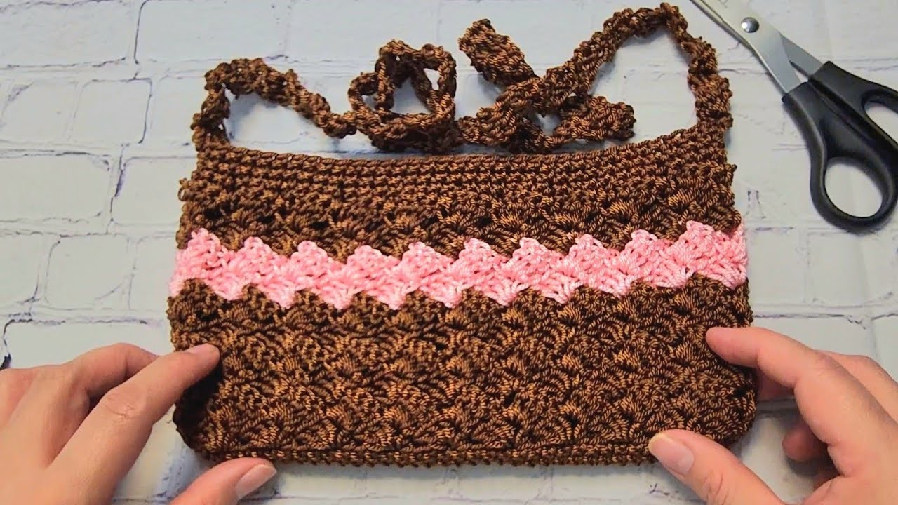 COMO TEJER UNA CARTERA Con hilo Nylon #crochet #knitting #mujeres #tejer #shorts #yarn #craft
