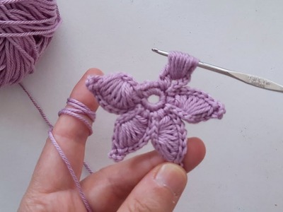 Tığ işi motif yapılışı????Crochet motif making????Elaboración de motivos de ganchillo