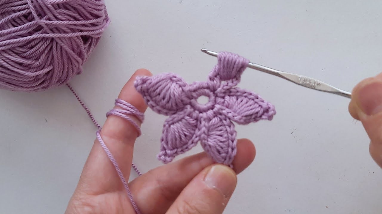 Tığ işi motif yapılışı????Crochet motif making????Elaboración de motivos de ganchillo