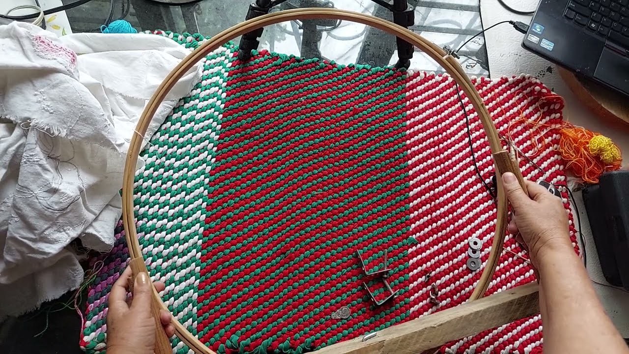 COMO PONER LA TELA EN MI PORTA AROS  SONIA R.A.