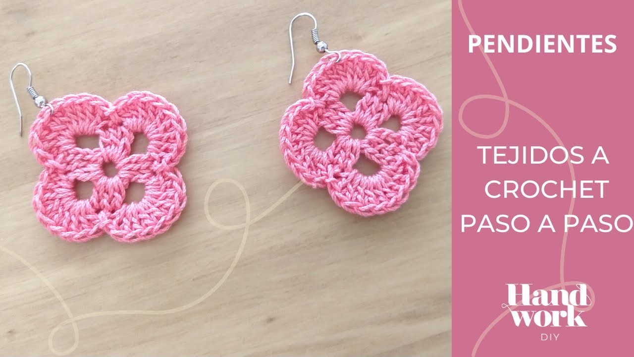 Cómo tejer pendientes a crochet de flores super fácil y paso a paso