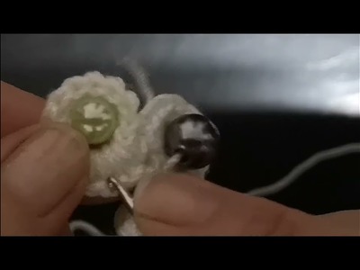 Flores a crochet con perlas ????????????
