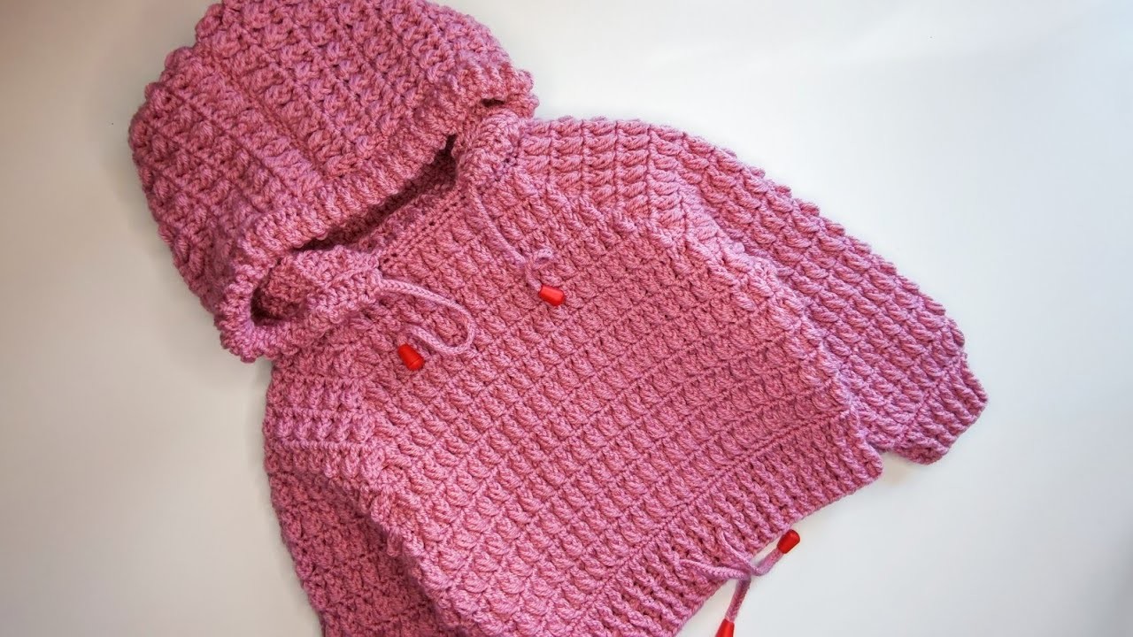 How to crochet "November" sweater for children. Part 2