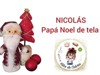 Papá Noel muñeco de tela _ Hilos de Colores #craft #diy #manualidades