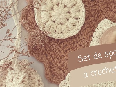 Set de spa a crochet super fácil de tejer y muy lindo
