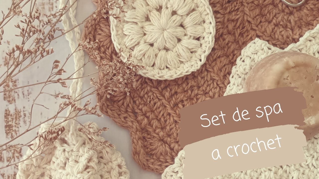 Set de spa a crochet super fácil de tejer y muy lindo