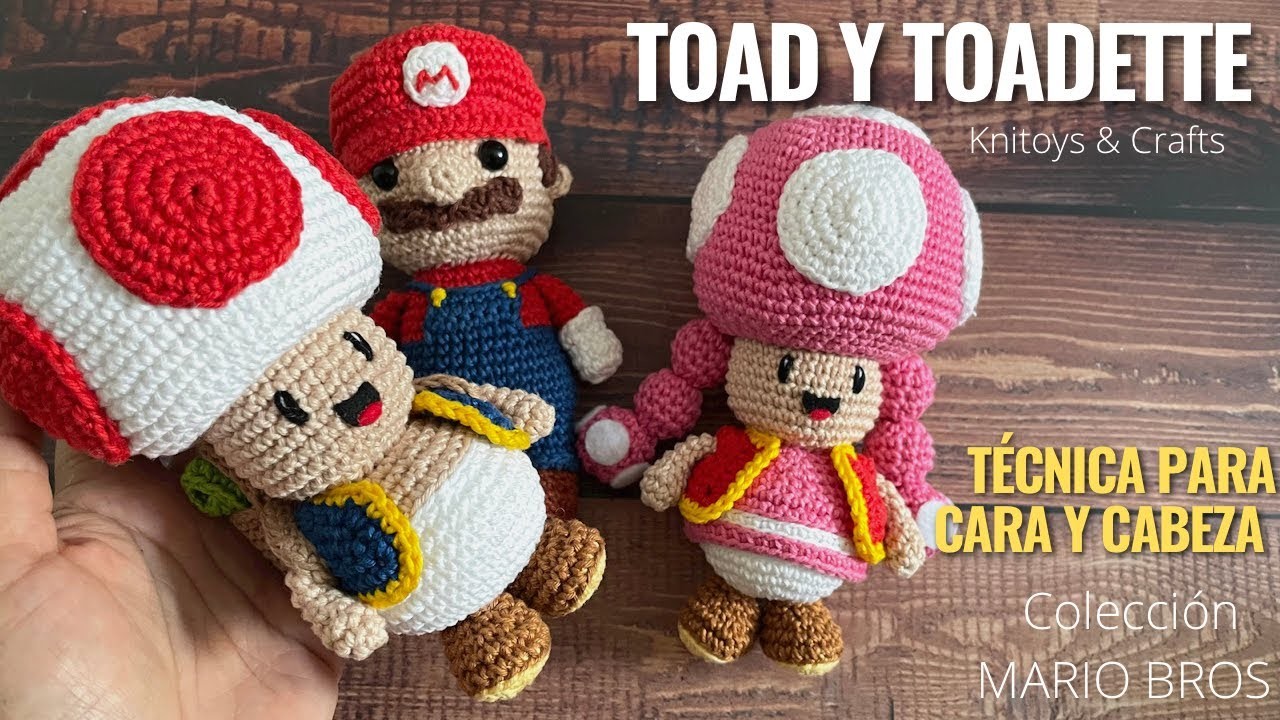 Toad y Toadette - COLECCIÓN amigurumi MARIO BROS  - Técnica para la Cabeza