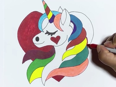 Como dibujar un unicornio Kawaii. dibujos fáciles para niños @KidsHouseVyJ