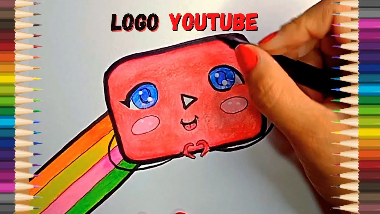 Criando Uma Logo Kawaii do YOUTUBE [Desenhos Kawaii????Desenhos Yummi]