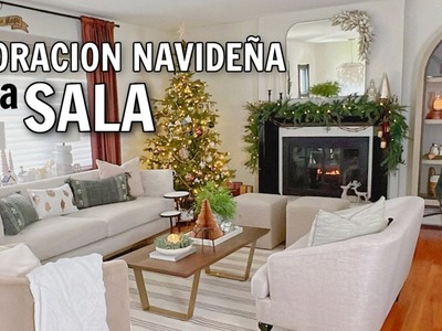 DECORACION de la SALA EN NAVIDAD! Decorando CON LA MAGIA de la NAVIDAD | Christmas Living Room Tour✨