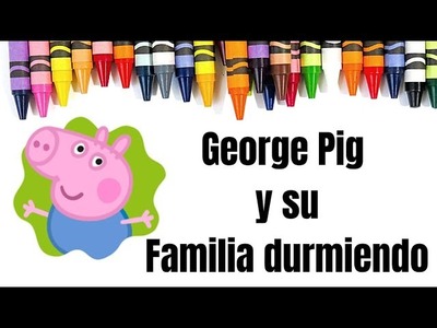 Dibuja y Colorea A Peppa Pig Y George Pig En La Cama ????????️???? Dibujos Para Niños