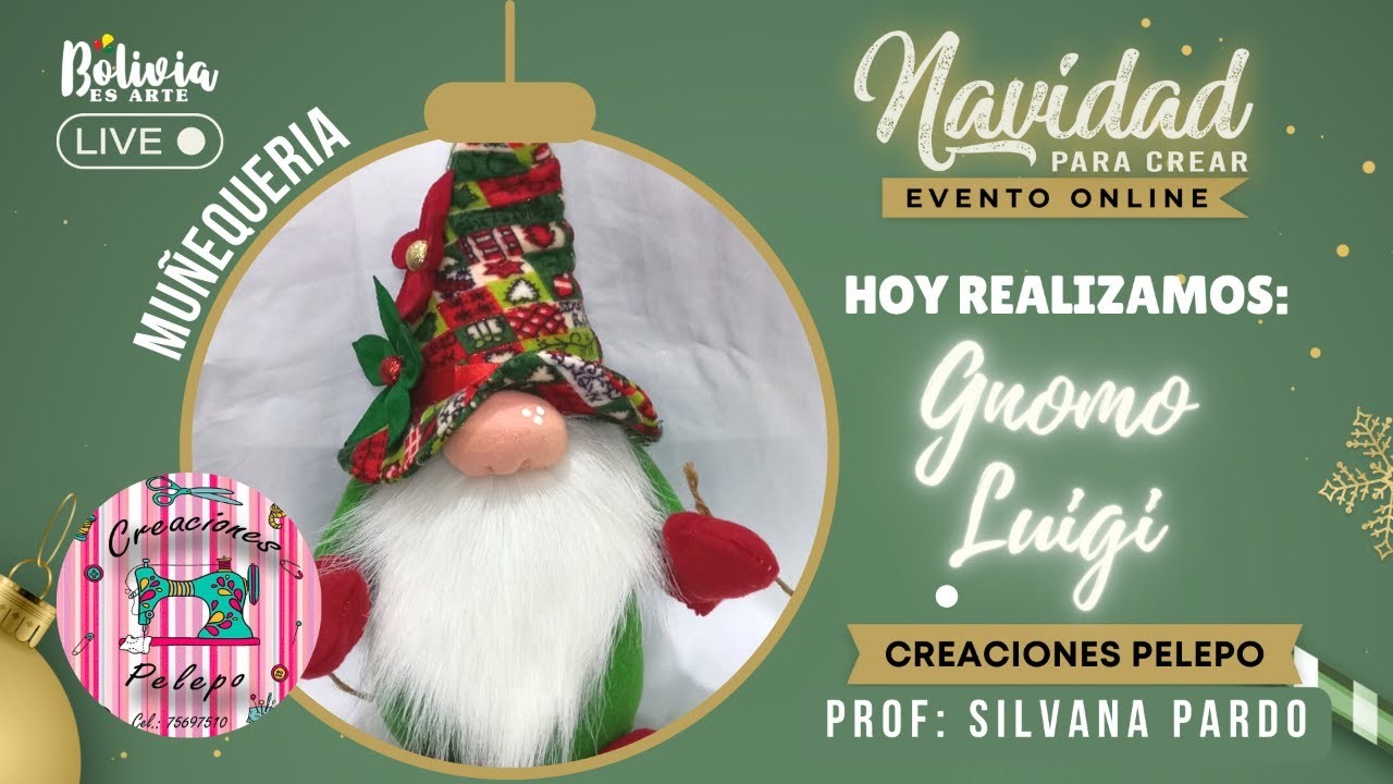 Gnomo Luigi (Muñequeria) con  ???? Creaciones Pelepo  ????