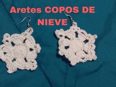 Haz Aretes Copitos De Nieve a Crochet |Make Crochet Snowflake Earrings