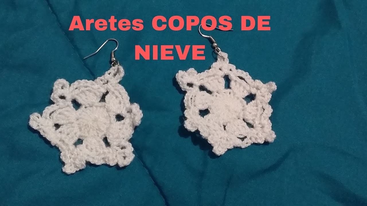 Haz Aretes Copitos De Nieve a Crochet |Make Crochet Snowflake Earrings