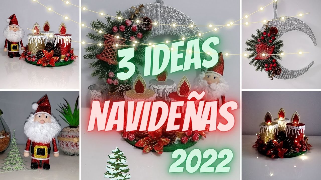 3 lindas IDEAS para esta NAVIDAD 2022, recicla con rollos de papel higiénico y cartón.