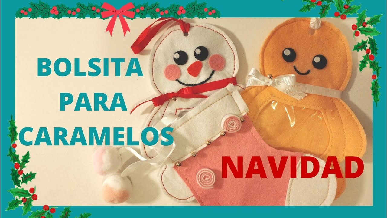 Bolsitas para Caramelos, NAVIDAD #tutorial #proyectosdecostura #navidad