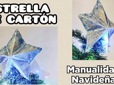 Cómo hacer una estrella⭐para decorar el árbol de Navidad???? Manualidad con cartón???? Christmas Star