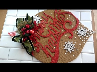 ❤️ESFERA de NAVIDAD con YUTE.Paso a Paso.Cómo decorar Esfera de Navidad Grande.Decoraciones Navideña