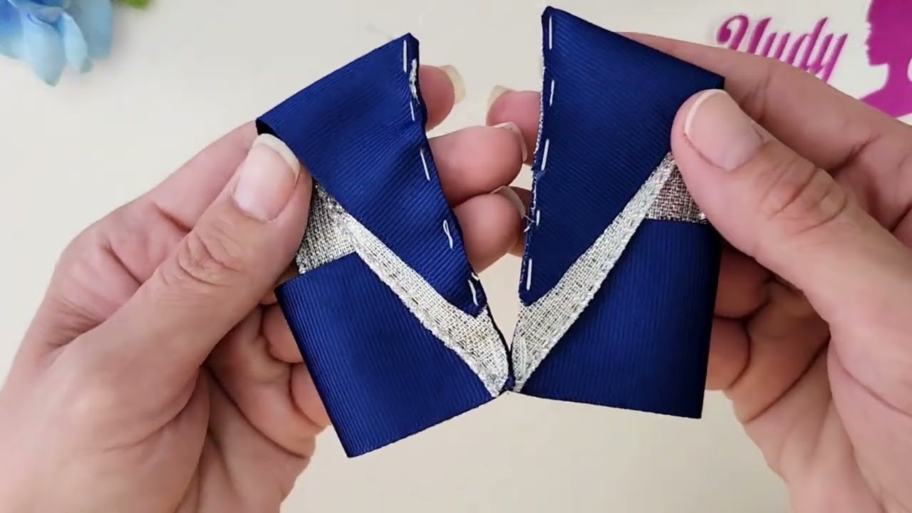 How to make an easy hair bow | Como hacer un Moño Fácil con molde