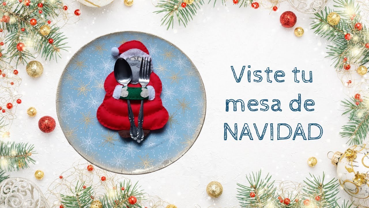 Portacubiertos de navidad hecho a mano.