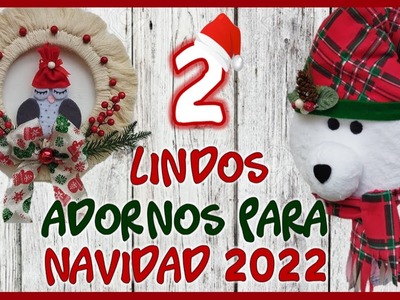 2 LINDOS ADORNOS PARA NAVIDAD 2022 - Manualidades navideñas con reciclaje - Christmas crafts 2022