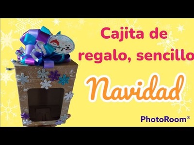 Caja de regalo, sin envolver, de navidad