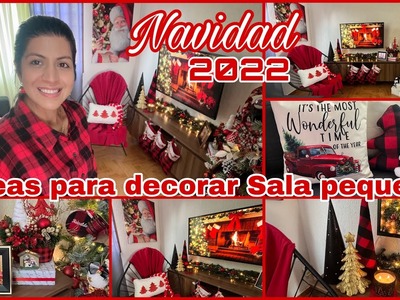 NAVIDAD 2022 ????. Decoración Sala Pequeña. Ideas para decorar en Navidad #navidad #decoracion
