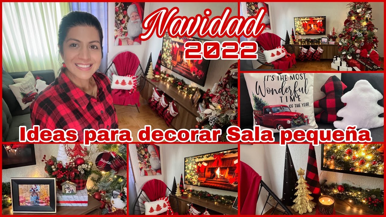 NAVIDAD 2022 ????. Decoración Sala Pequeña. Ideas para decorar en Navidad #navidad #decoracion