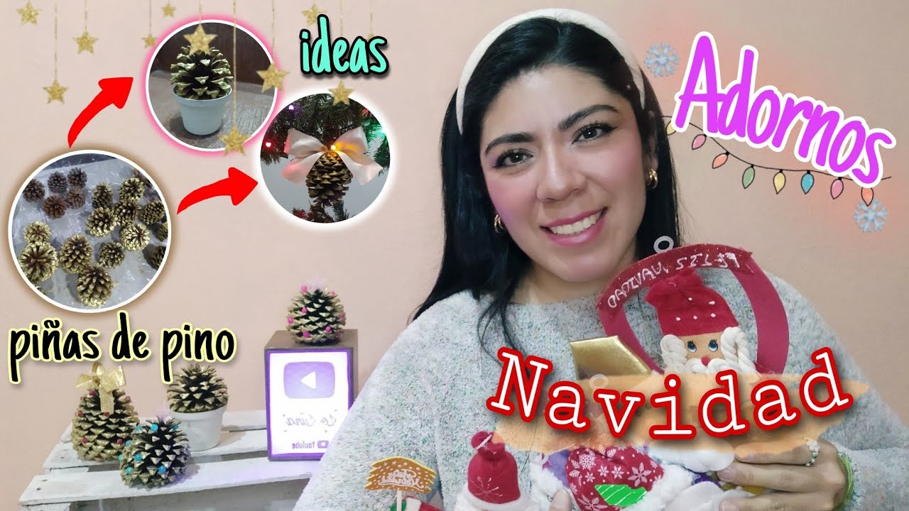 ADORNOS para Navidad????| PIÑAS????| foami | fieltro | muy ECONÓMICOS | Lo Luna