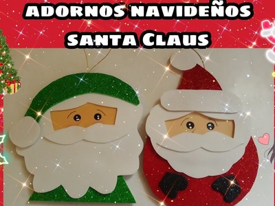 ???? COMO HACER UNOS LINDOS SANTA CLAUS ???? manualidades navideñas ???? ADORNOS NAVIDEÑOS CON FOMI????diy santa