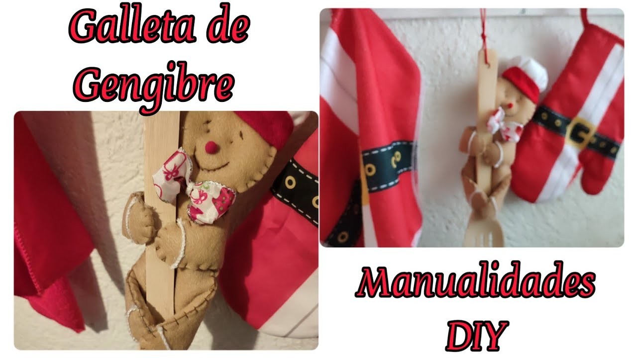 DIY Galleta de Gengibre ???? mánualidades para Navidad  Facil #decoracion #diy #manualidades