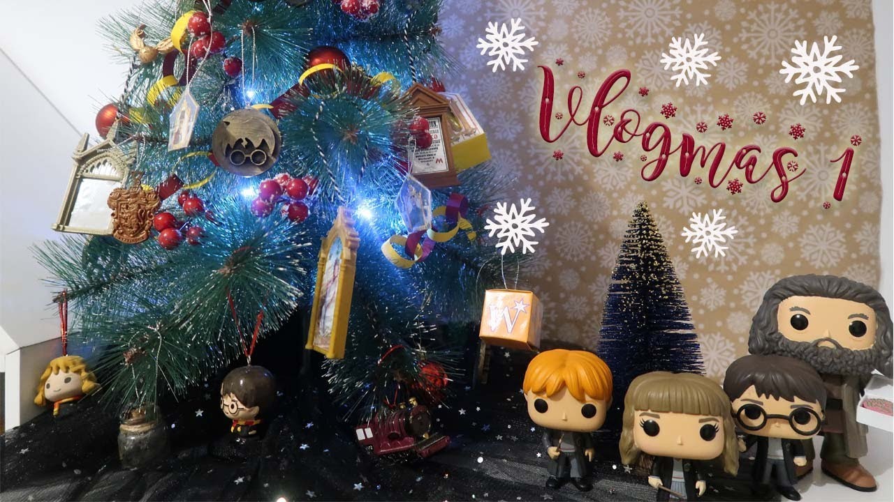 VLOGMAS 1  MONTO UN ÁRBOL DE HARRY POTTER + DIY