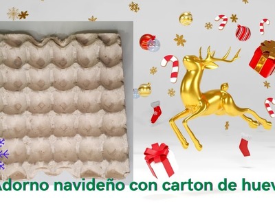 Arbolito con carton de huevo. Pino Navideño