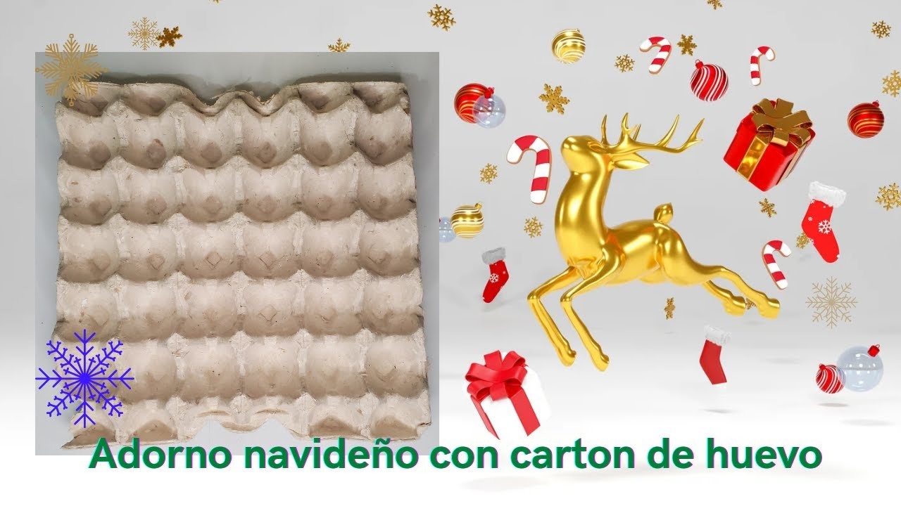 Arbolito con carton de huevo. Pino Navideño