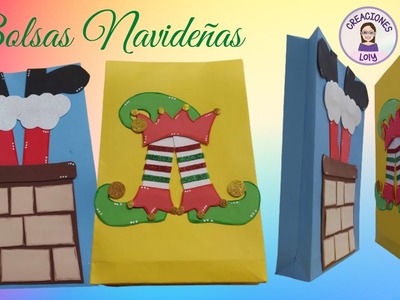 ????️ Bolsas Navideñas ???? para empacar Regalos