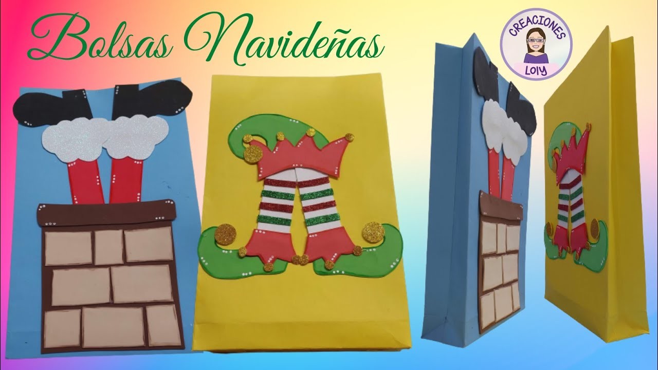 ????️ Bolsas Navideñas ???? para empacar Regalos