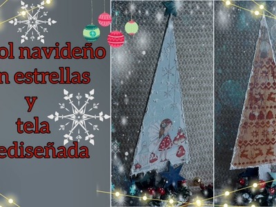 Cómo decorar un árbol de Madera navideño con tela prediseñada