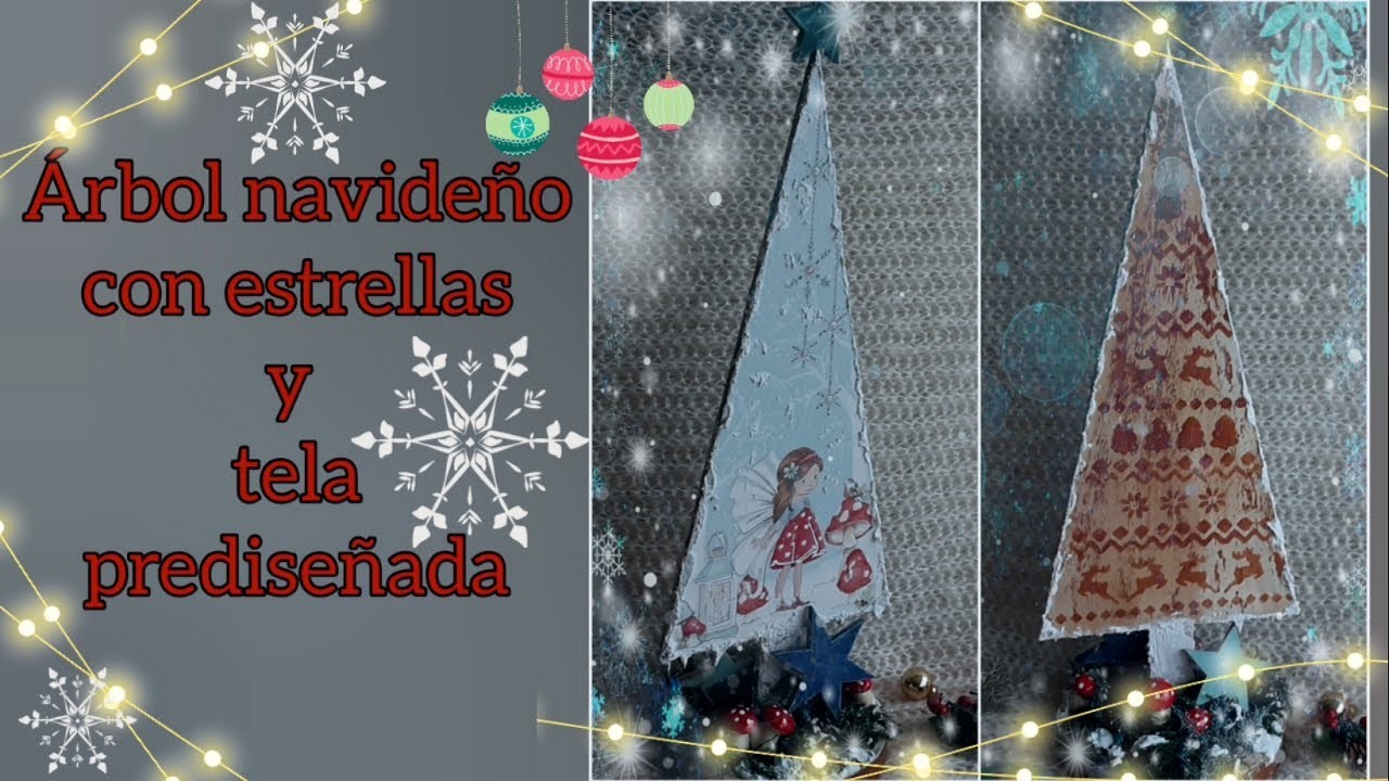 Cómo decorar un árbol de Madera navideño con tela prediseñada
