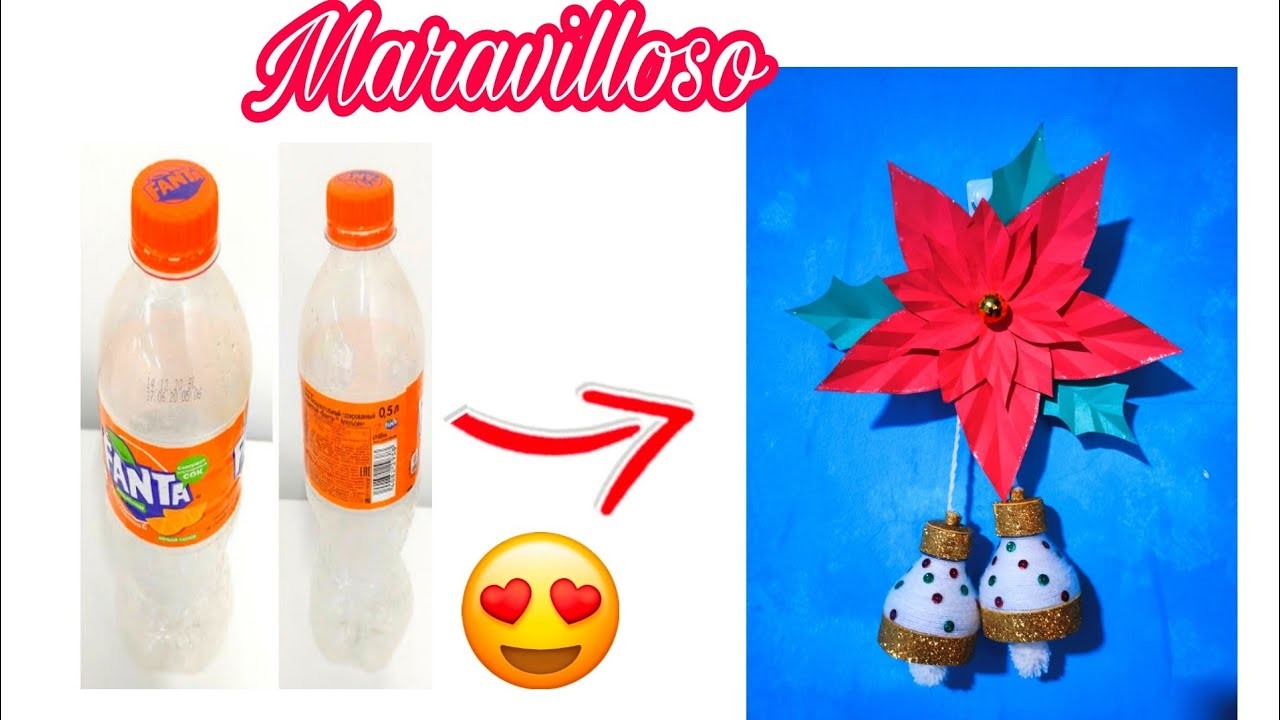 How to make Christmas bells from plastic bottles|Como hacer CAMPANAS NAVIDEÑAS de una botella