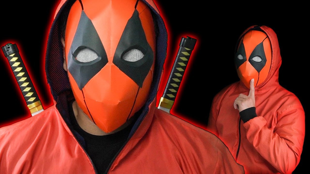 Máscara de Deadpool de papel fácil || Cómo hacer una máscara de ninja de papel