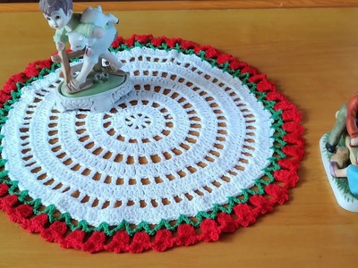 TAPETE CENTRO DE MESA DE FLORES  TUTORIAL#crochet