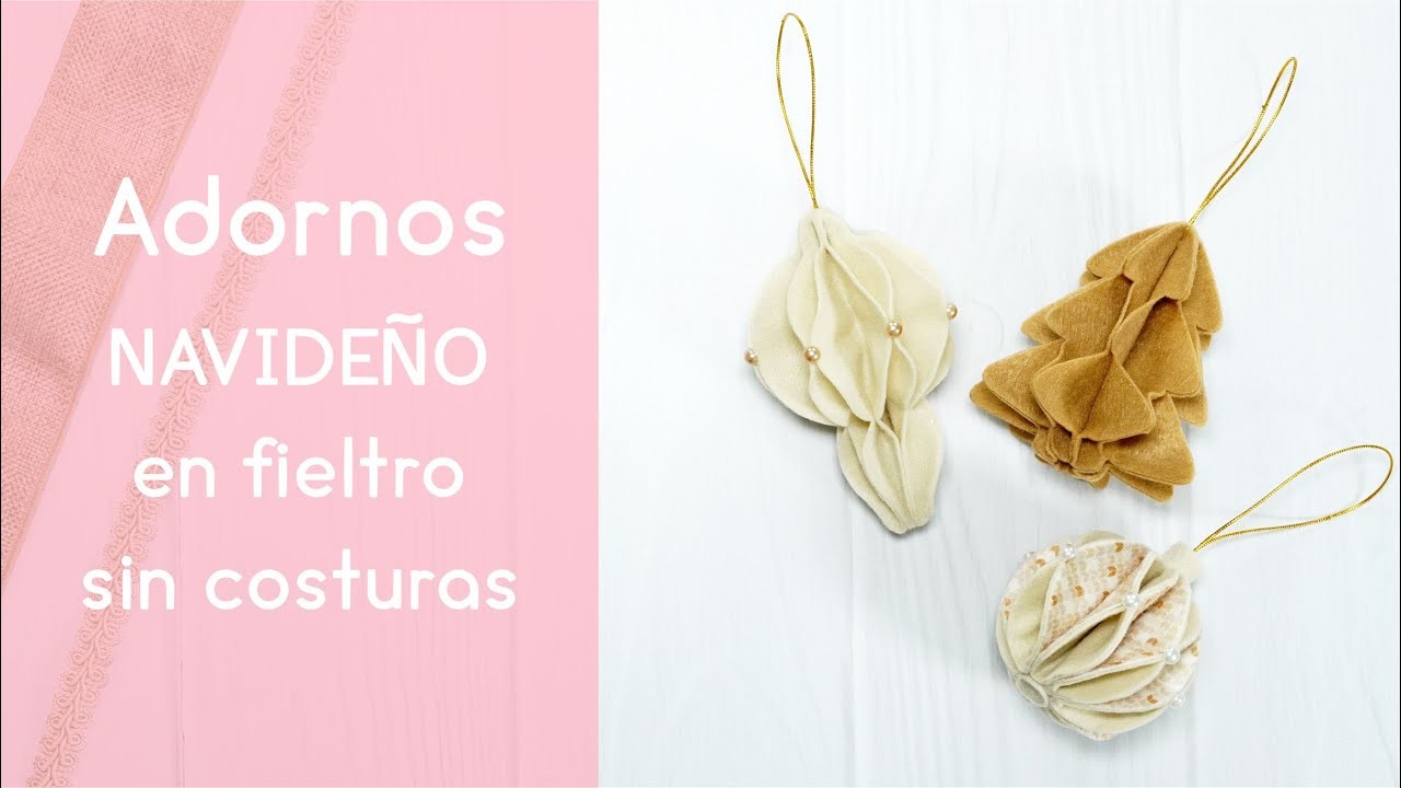 Adornos navideños en fieltro- DIY.paso a paso-moldes gratuitos