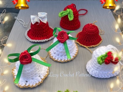 Campanas ????????navideñas tejidas a crochet fáciles y rápidas paso a paso DIY