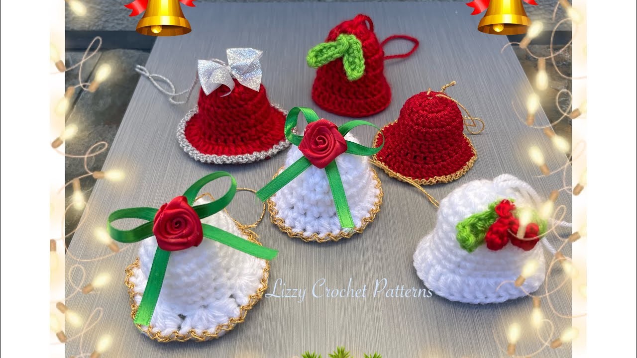 Campanas ????????navideñas tejidas a crochet fáciles y rápidas paso a paso DIY