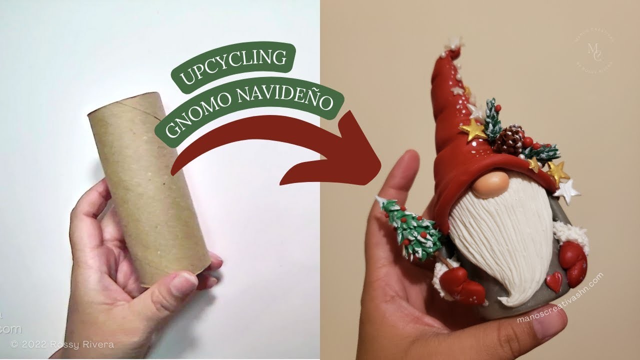 Cómo hacer un Duende, Gnomo o Gonk Navideño en porcelana fría | Navidad | Manos Creativas